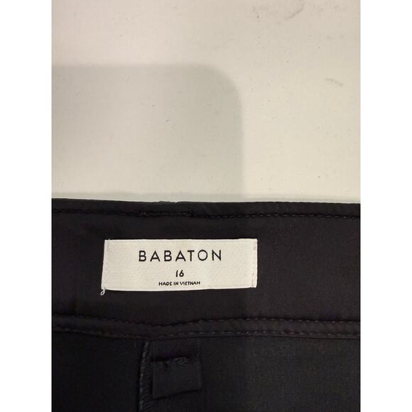 NWT ARITZIA BABATON Command Pant Size 16 Vegan Faux Leather Black Cropped Ankle - Picture 9 of 16